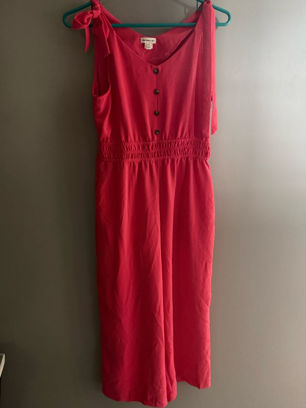 Girls dressy/casual romper in coral